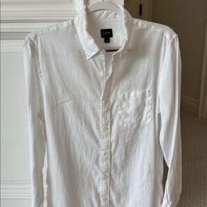 Men’s J. Crew Crisp White Button Down Shirt - Small Casual J Crew